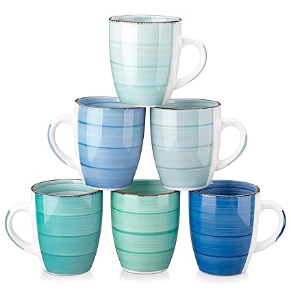 vancasso Bonita Multi Blue 6 Pieces Mug Set