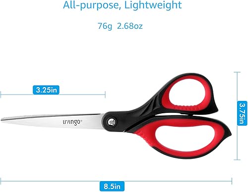 Miniatura 2 de LIVINGO - Tijeras afiladas multiusos paquete de 36 unidades de tijeras resistentes, multiusos, para cortar tela, envolver papel, coser,