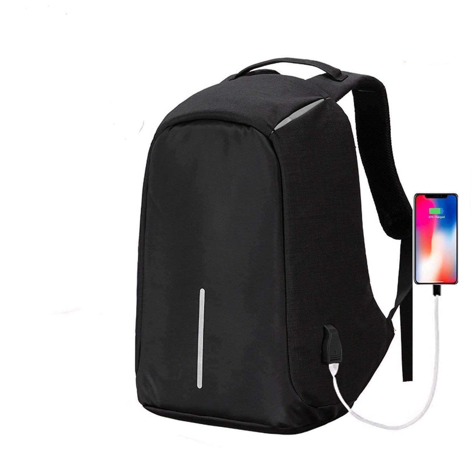24x7 eMall Travel Backpack, Anti-theft Laptop Backpack with USB Charging Port, Large Capacity Waterproof School Bag for College Student Work Men & Women, Light Weight (Black) (B07B6SCJKH) Amazon Price History, Amazon Price Tracker
