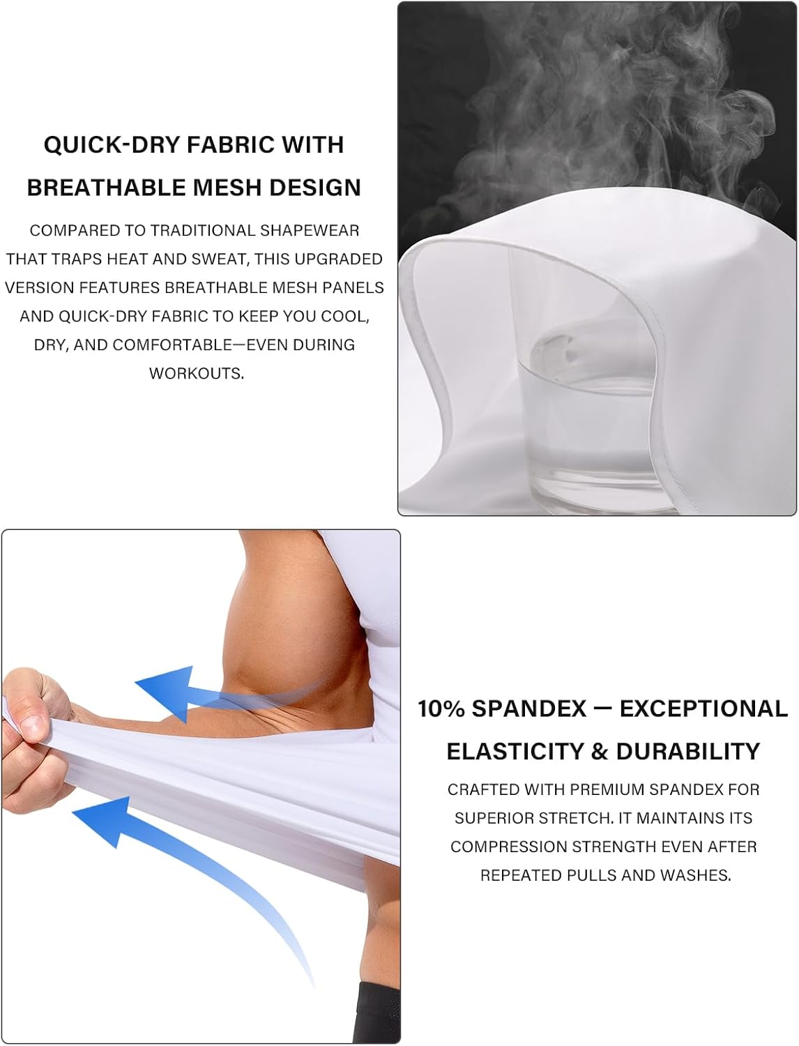 Casey Kevin Gynecomastia Compression Shirt Men, Body Shaper Slimming Undershirts Tummy Control Compression Tank Top Shapewear - Image 6