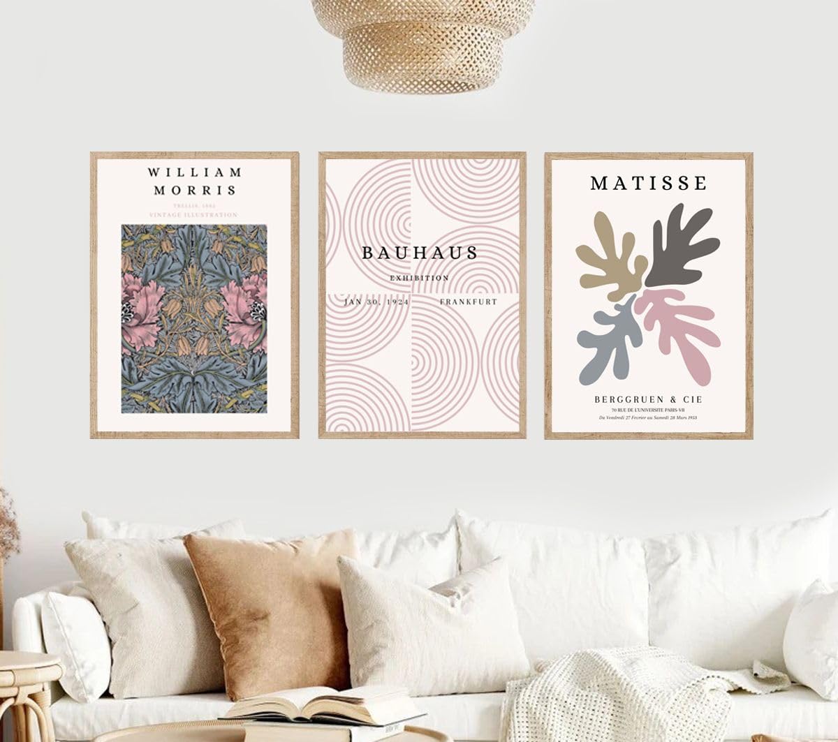 Hodge Creations Vibrant And Earthy Tones Bauhaus Henri Matisse William Morris Set Of 3 Unframed A5 Prints Wall Art Exhibition Decor Picture Poster New Gift Present Select Size Below A5 A4 A3