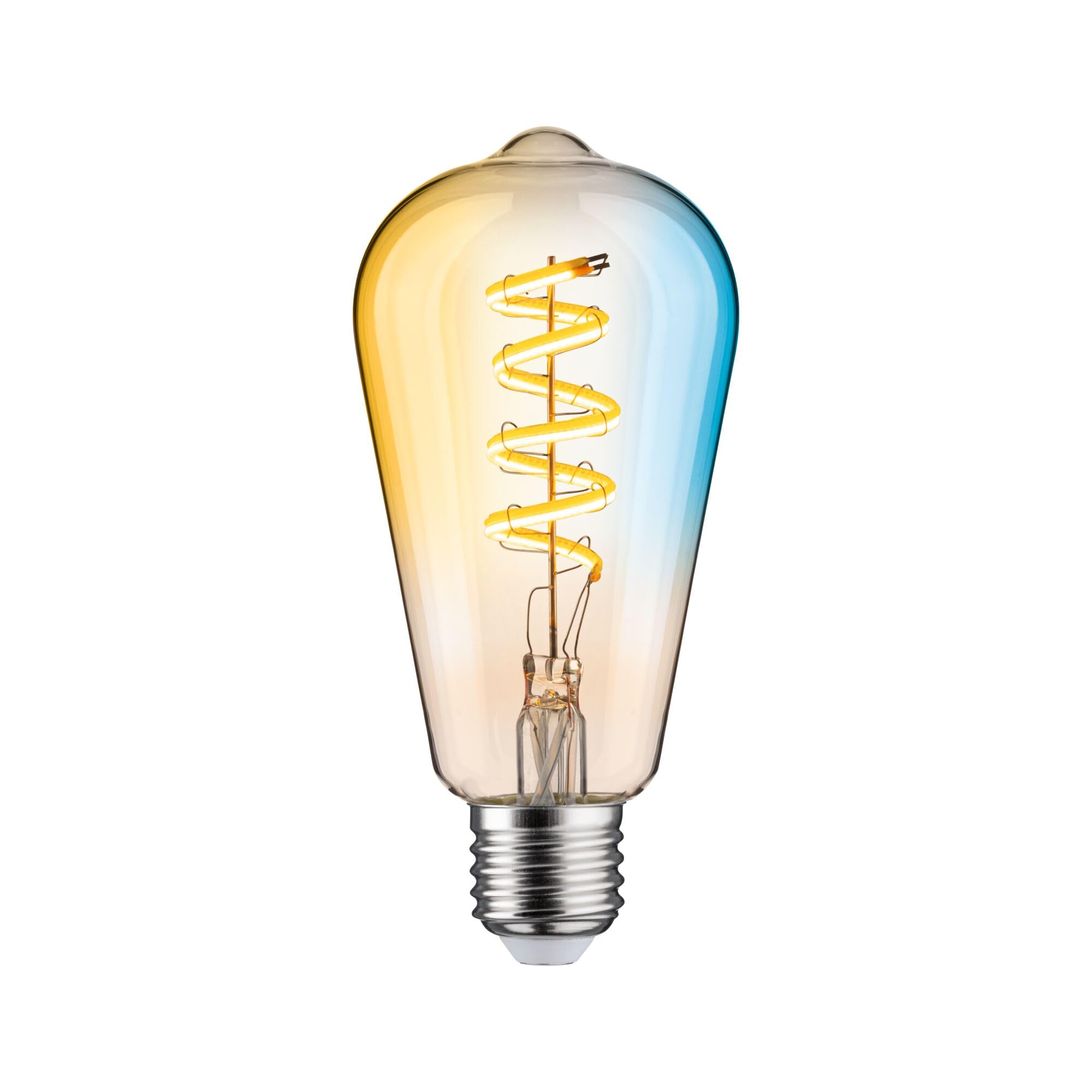 Paulmann 29157 Filament 230V Smart Home Zigbee LED Corn ST64 E27 600lm 7.5W tunable White dimmable Gold lamp