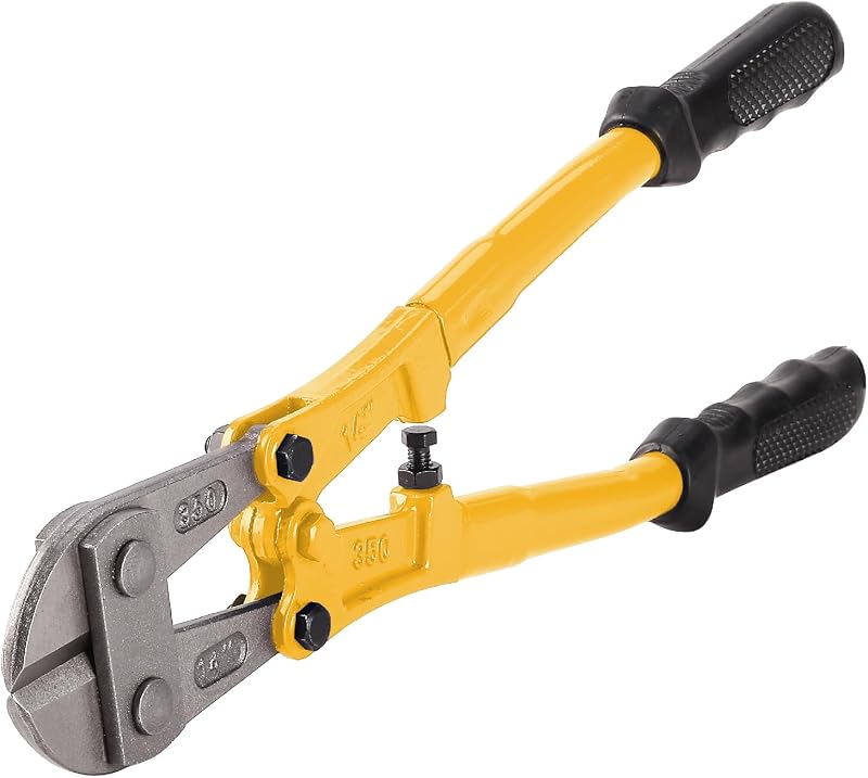 Bates- Bolt Cutter, 14", Yellow, Chain Lock Cutter Heavy Duty, Bolt Cutters Heavy Duty for Locks, Screw Cutter, Chain Link Fence Cutter, Bolt and Wire Cutter, Chain Lock Cutters, Bolt Cutter Tool
