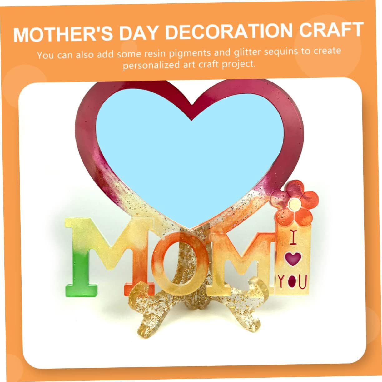 Angoily DIY Photo Frame Mold Set 3pcs Epoxy Mould Mother's Day Decor Non- Easy to Use