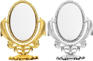 Vintage Double-Sided Desktop Cosmetic Mirror ...