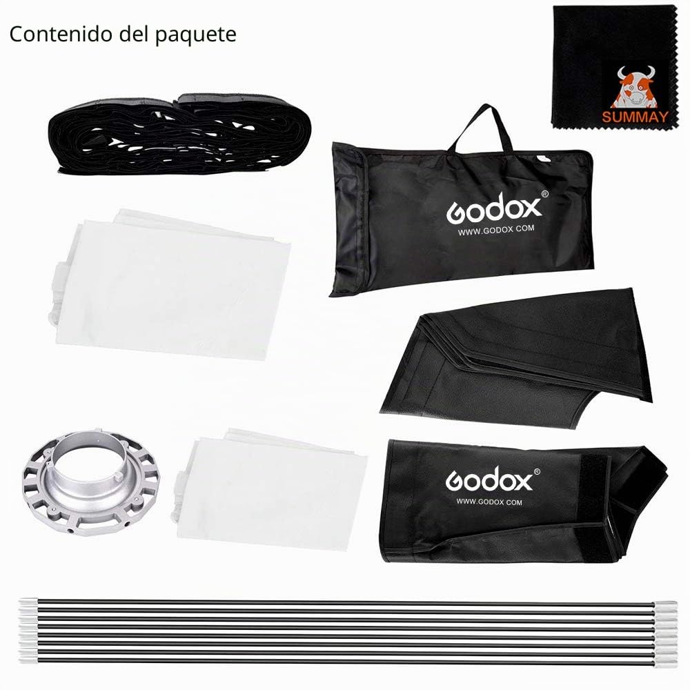 GODOX Rejilla Softbox 120cm Caja de luz Octogonal Fotografía Luz con Bowens Montaje para Retrato Producto Fotografía Estudio Flash Speedlight (SB-FW120CM)
