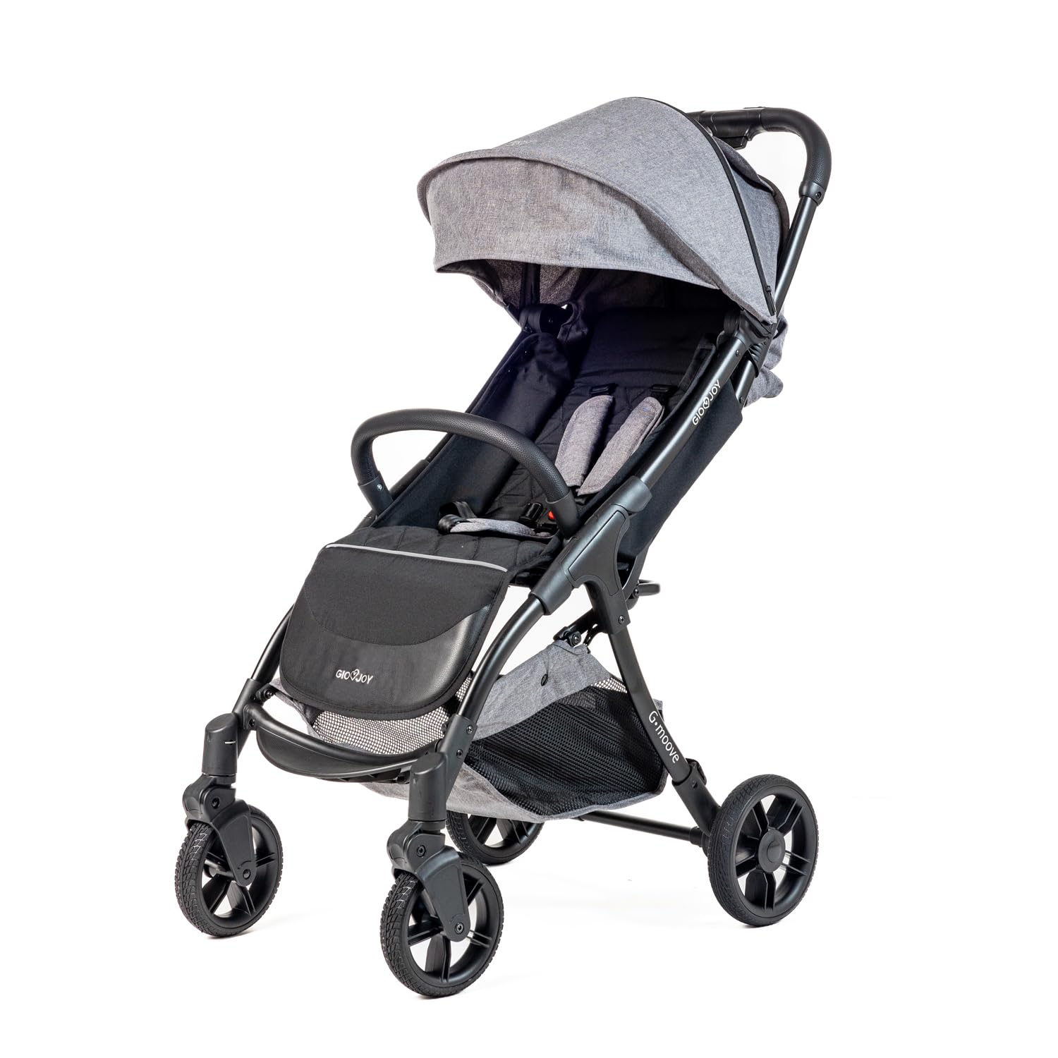 Passeggino Leggero 0-22 kg G-Moove, Telaio Nero, Tessuto Grigio
