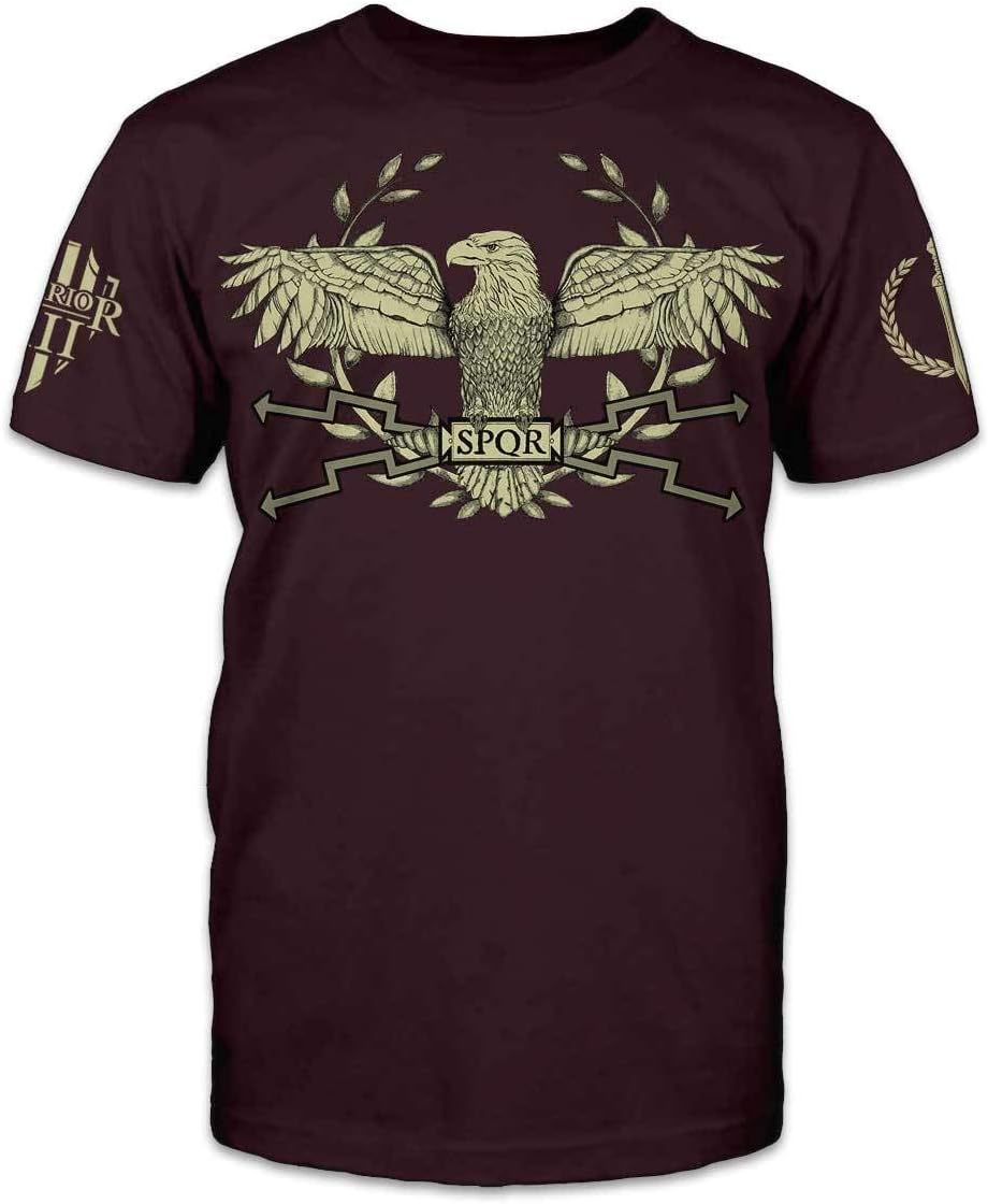Warrior 12SPQR T-Shirt Patriotic Tribute Tee | American Pride Veteran Support Shirt | 100% Cotton Military Apparel