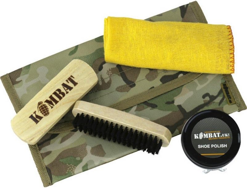 Military Forces Camouflage Boot Care Kit with Brown Polish - Military Personnel Cadets (BTP Camouflage)