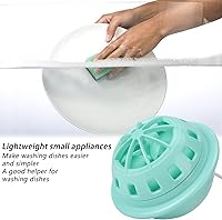 Vista 3 de Mini lavavajillas, lavaplatos portátil de alta presión con ondas de alta presión con 2 modos, apagado automático de 15 minutos, limpieza eficiente