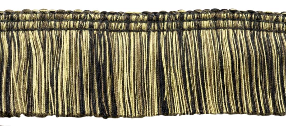 Frange à brosse Lush 51mm noire et marron Empress Collection de 4,6 mètres