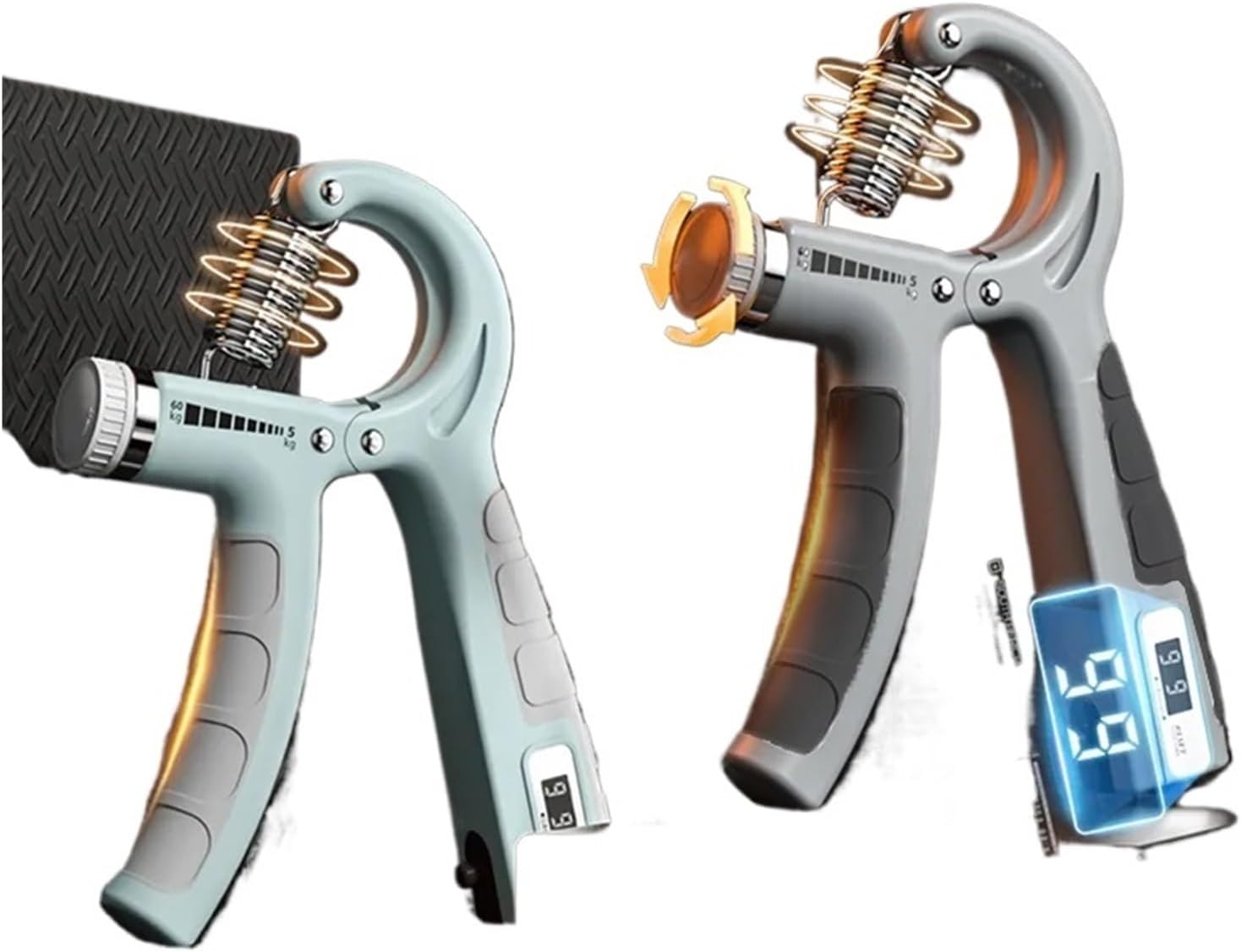 5-60kg Adjustable Hand Grip Strengthener Hand Grip Trainer With Counter Wrist Forearm And Hand Exerciser For Muscle Building