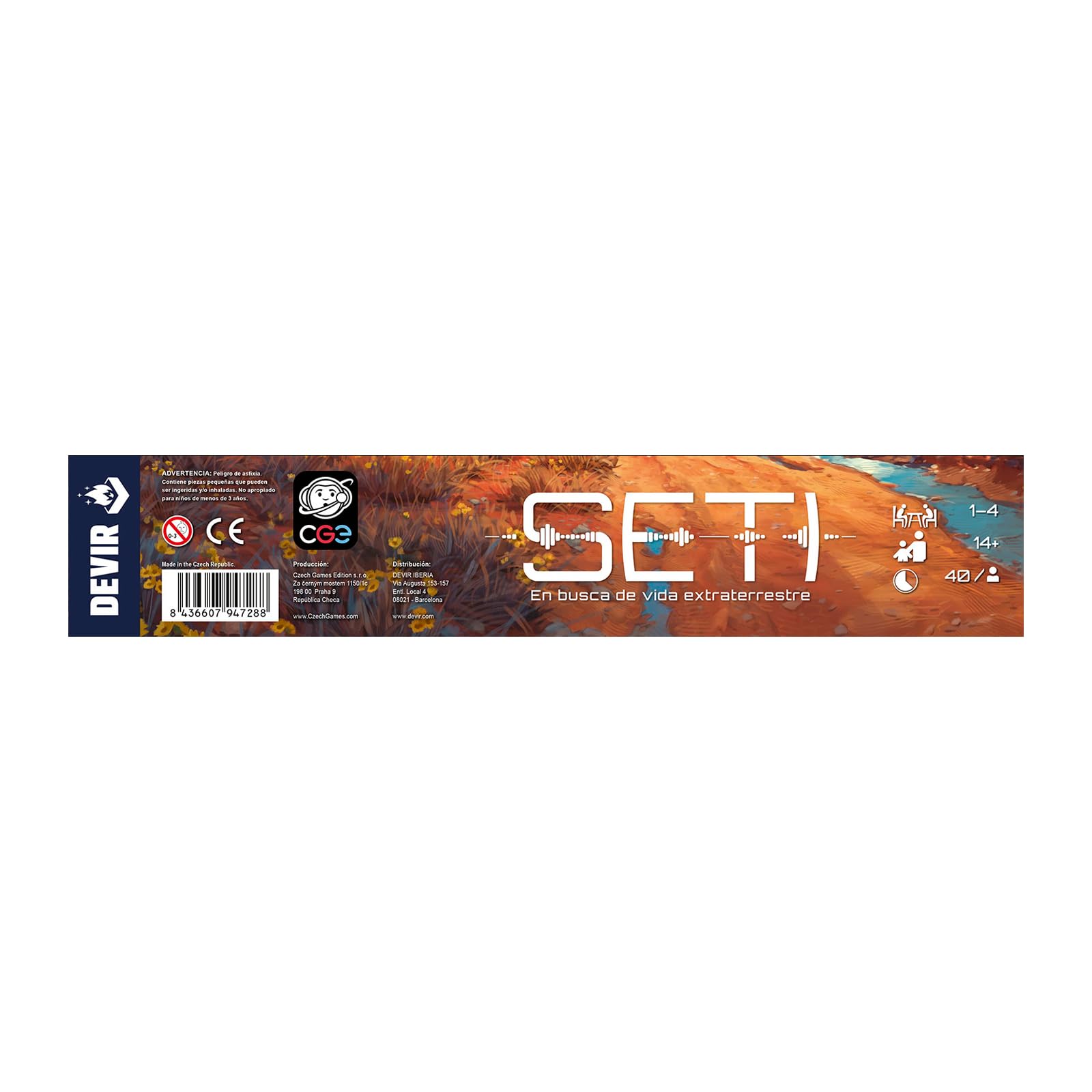 Devir - SETI, Juego de Mesa Estratégico Experto, de 1 a 4 Jugadores, Modo Solitario, a Partir de 14 Años (BGSETSP)