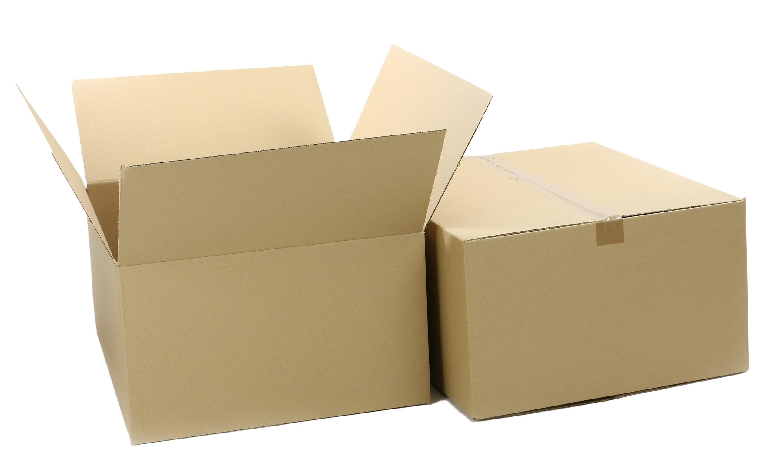 100 Stück Faltkarton 350x300x100 mm Außenmaß Versandkarton E-commerce Karton 1-Wellig 400G Braun Kartonage Verpackung Postkarton Versandschachtel Paket Päckchen