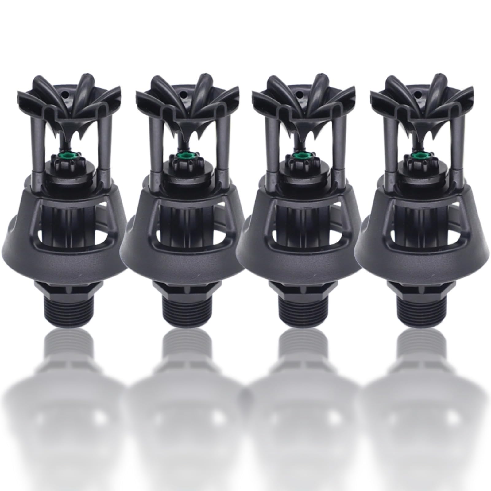 VTORFUN 4Pcs Wobbler Irrigation Sprinkler, 360° Rotary Watering Nozzles, 1/2inch Garden Wobbler Irrigation Misting Nozzle Watering Tool Lawn Sprinkler for Grass Lawn Farmland