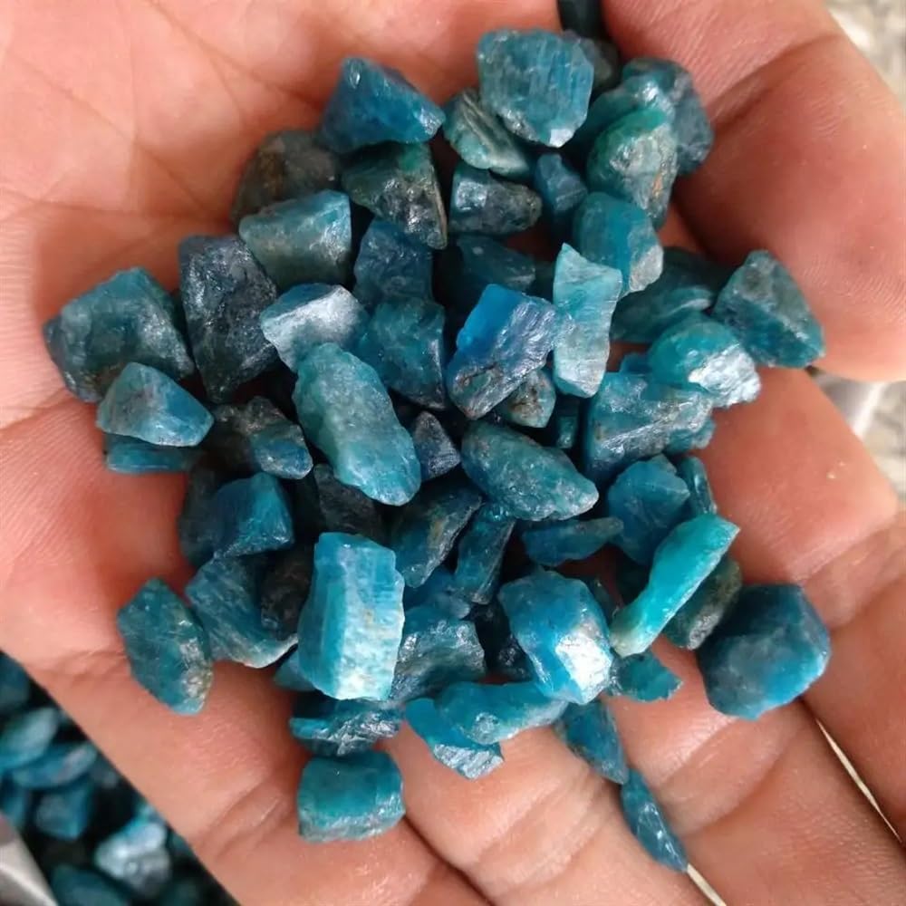 MDBJTCYZN Stone Blue Apatite Gem Crystals Bulk Rough (1000g)