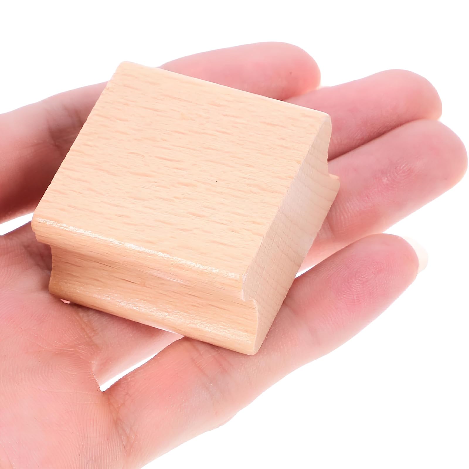 DIY-Stempel, 20 PCS Blanko-Stempelhalter aus Hartholz für Lasergravur, mit Grauem Stempelbogen Aus Gummi, 2cm /4cm