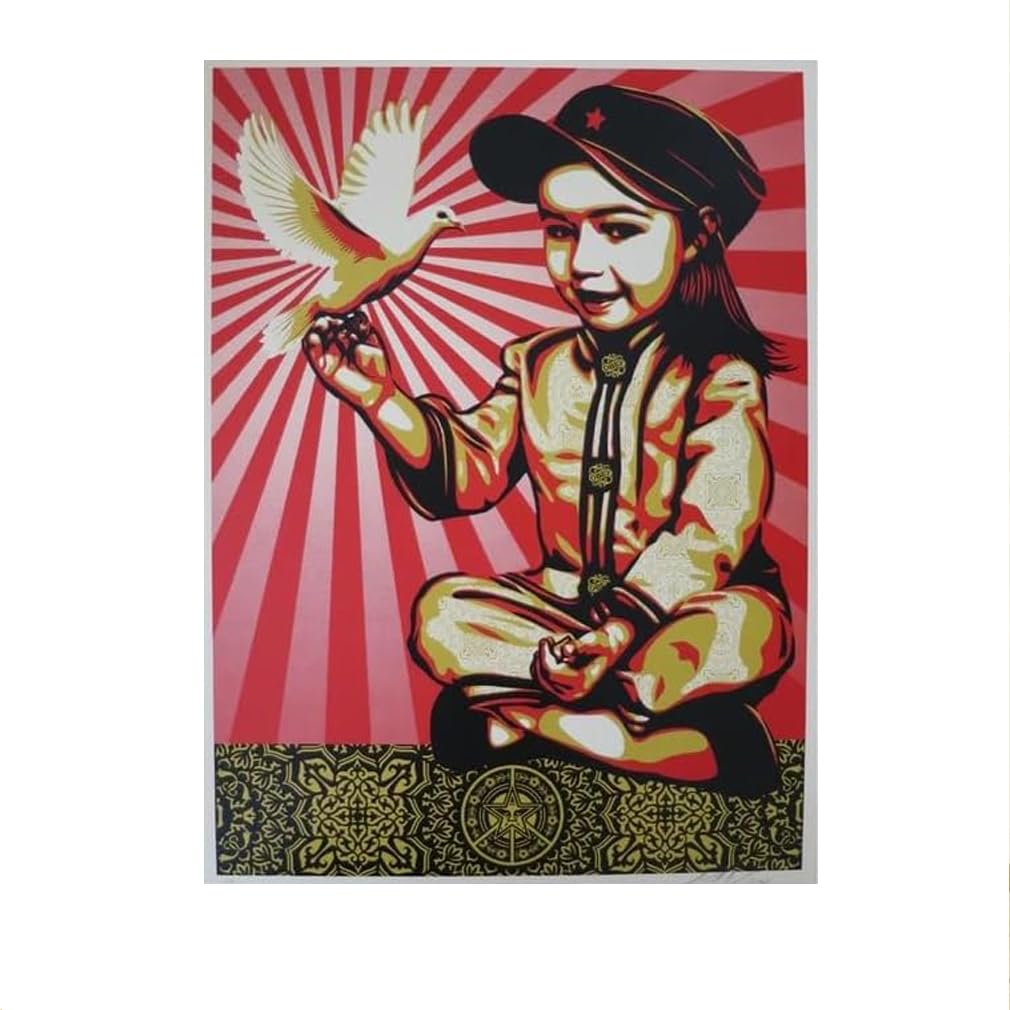 LHHJF LJHFA Shepard Fairey Posters Street Art Peace Canvas Painting Vintage Abstract Wall Art Shepard Fairey Prints Home Decor Picture 40x60cmx1 No Frame