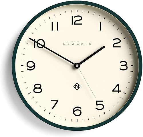 Miniatura 39 de NEWGATE® Reloj de pared con eco número tres Reloj redondo moderno 14.5 pulgadas Rojo Números fáciles de leer Ideal para cocina, sala