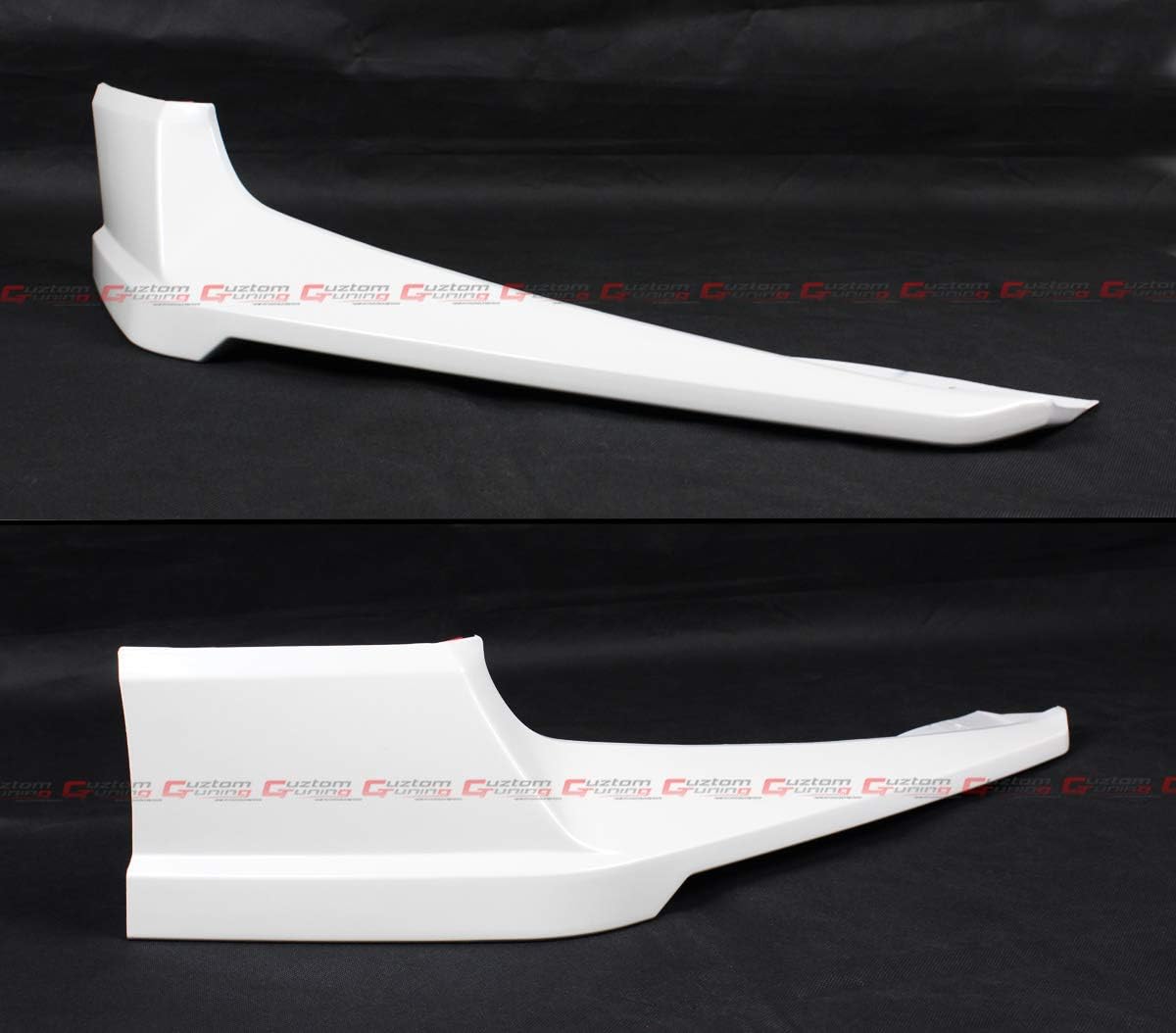 Akasaka 5 Pieces Design Platinum White Pearl Front Bumper Splitter + Glossy Black Lip Spoiler Kit Compatible with 2018-2020 Honda Accord Model