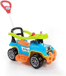 Quadriciclo Infantil, para Menino e Menina, com Haste, Maral, Jip Jip Multicolorido