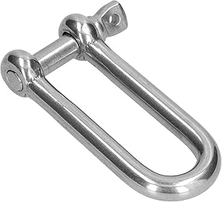 Leyeet Long D Shackle 304 conector de corda de fio de aço inoxidável com âncora reta 3 peças M121 modelo de orelha humana SIL modelo de orelha humana modelo de orelha SIL modelo de orelha esquerda modelo H