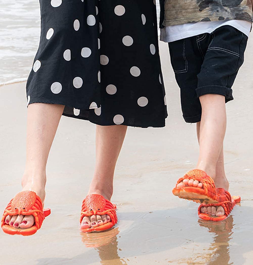 Asifn Sandale Homard Douche Pantoufles D'été Drôle Animal Tongs Enfants Mignon Chaussures De Plage Femmes Doux Creative Sandales Hommes Casual Diapositives Étanches