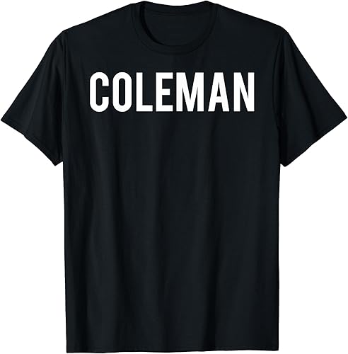 Coleman T CamisaCool nuevo nombre de Funny Fan barato regalo Tee mujer L Marino