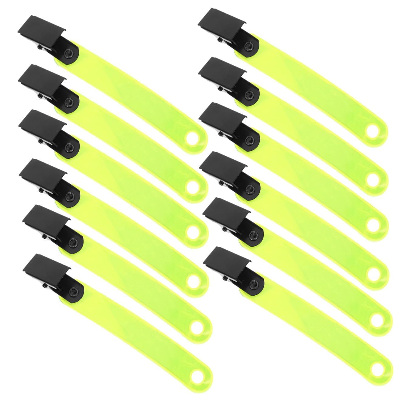 BESPORTBLE Porte-étiquette Fluorescent Aménagements Extérieur Archerie Jeux Extérieur Piste Lumières Grands Clips Réfléchissants Clips Réflecteurs pour Arbre PVC