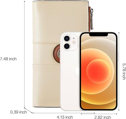 Miniatura 9 de BOSTANTEN Maletín de cuero para mujer, bolso para computadora portátil de 15.6 pulgadas, cartera de cuero con bloqueo RFID, tarjetero de gran