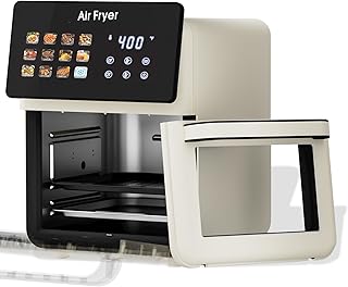 10QT Large Air Fryer Oven For Kitchen Countertop Use, Smart Convection Ovens,AirFryer With Glass View Window,Fryer Liners,...