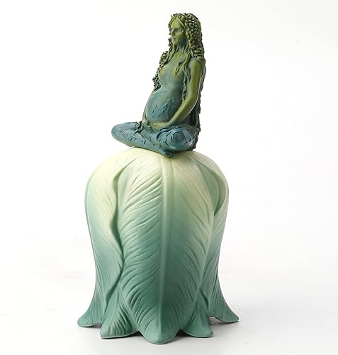 Miniatura 4 de Veronese Design 5 1/2 "Madre Tierra Embarazada Gaia Sentada Flor Campana