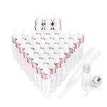 Easeen Sample Dropper Bottles, Mini Dropper Bottles with 2 Pcs Plastic Droppers for Traveling Essential Oils DIY Cosmetic Liquid Sample Perfume (Rose Gold, 5ML)