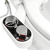 CLEAR REAR Bidet Attachment for Toilet Seat - Non-Electric with Self Cleaning Nozzles, Leak Proof Connectors, Adjustable Water Spray, Rear & Feminine Wash - Hygienic Bathroom Upgrades (2 Pack)