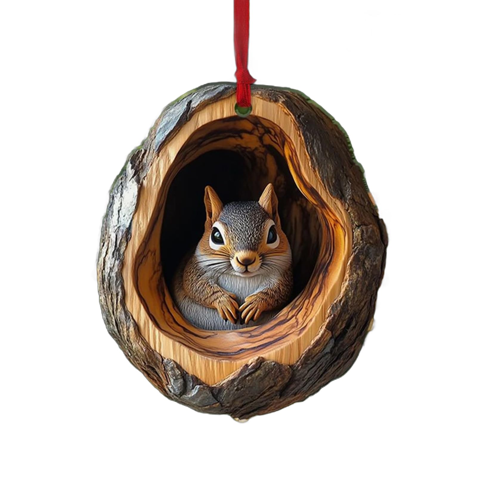 Buxuaaaa Squirrel Pendant Charm Owl Christmas Ornament Craft From Sturdy 2D Acrylic Materials Fashion Accessory For Seasonal Decoration Tree Hanging