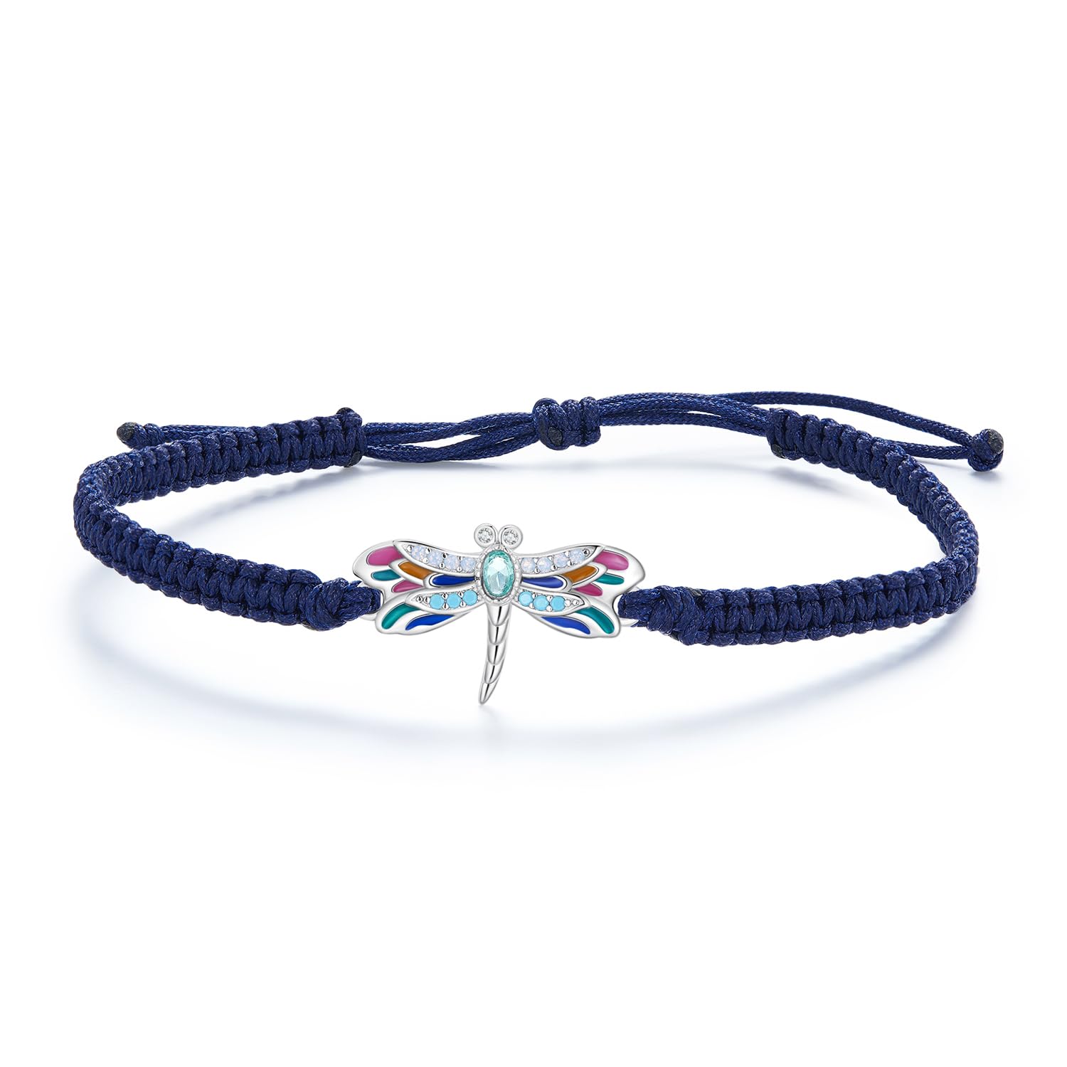 Pulseras de Mariposa Pulseras de Regalo de libélula de Mariposa de Plata para Mujer Pulseras de Cristal Celta Pulseras Ajustables