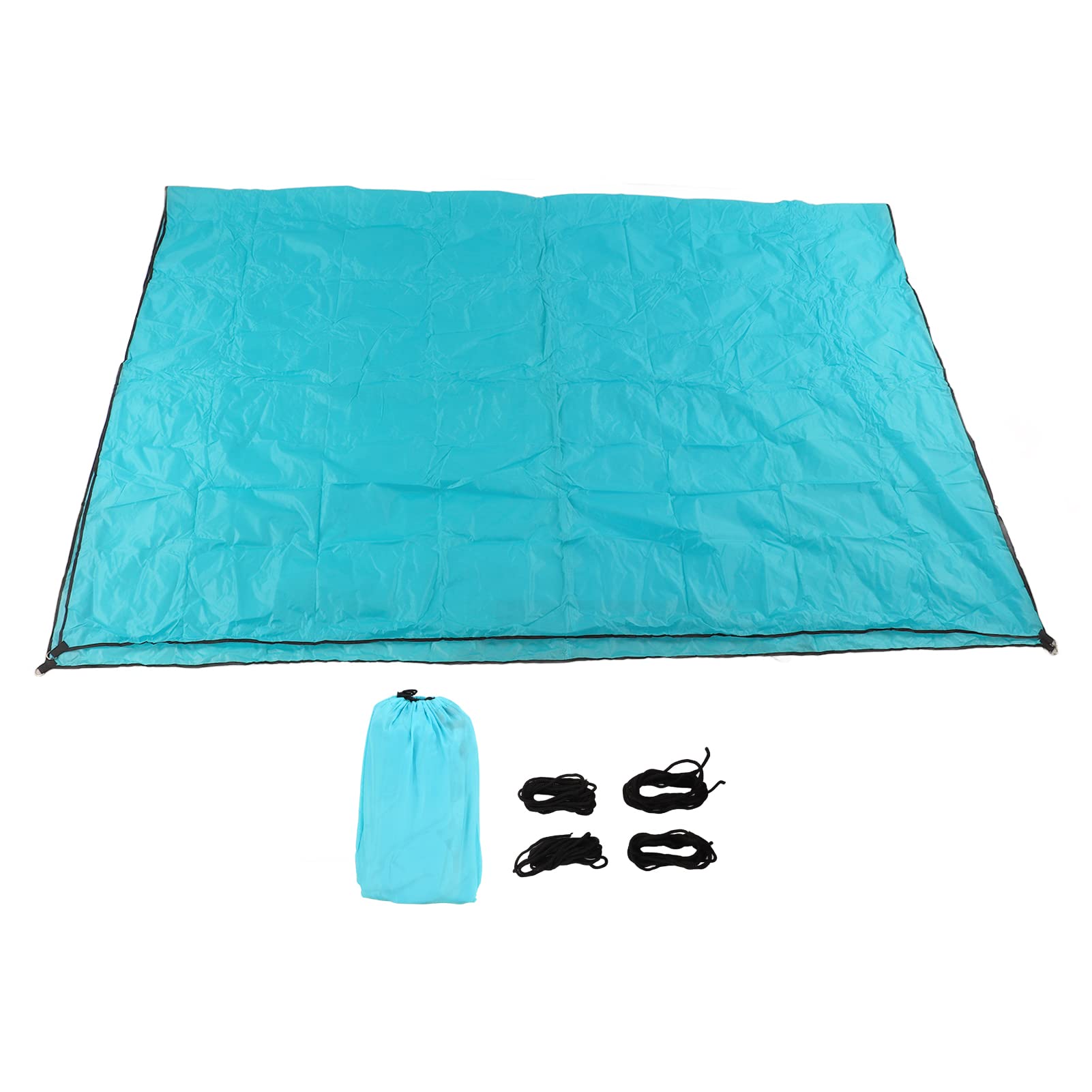 Kketeopt Rectangle UV Block Canopy Sun Shade Sail for Patios Lawns Backyards (Lake Blue)