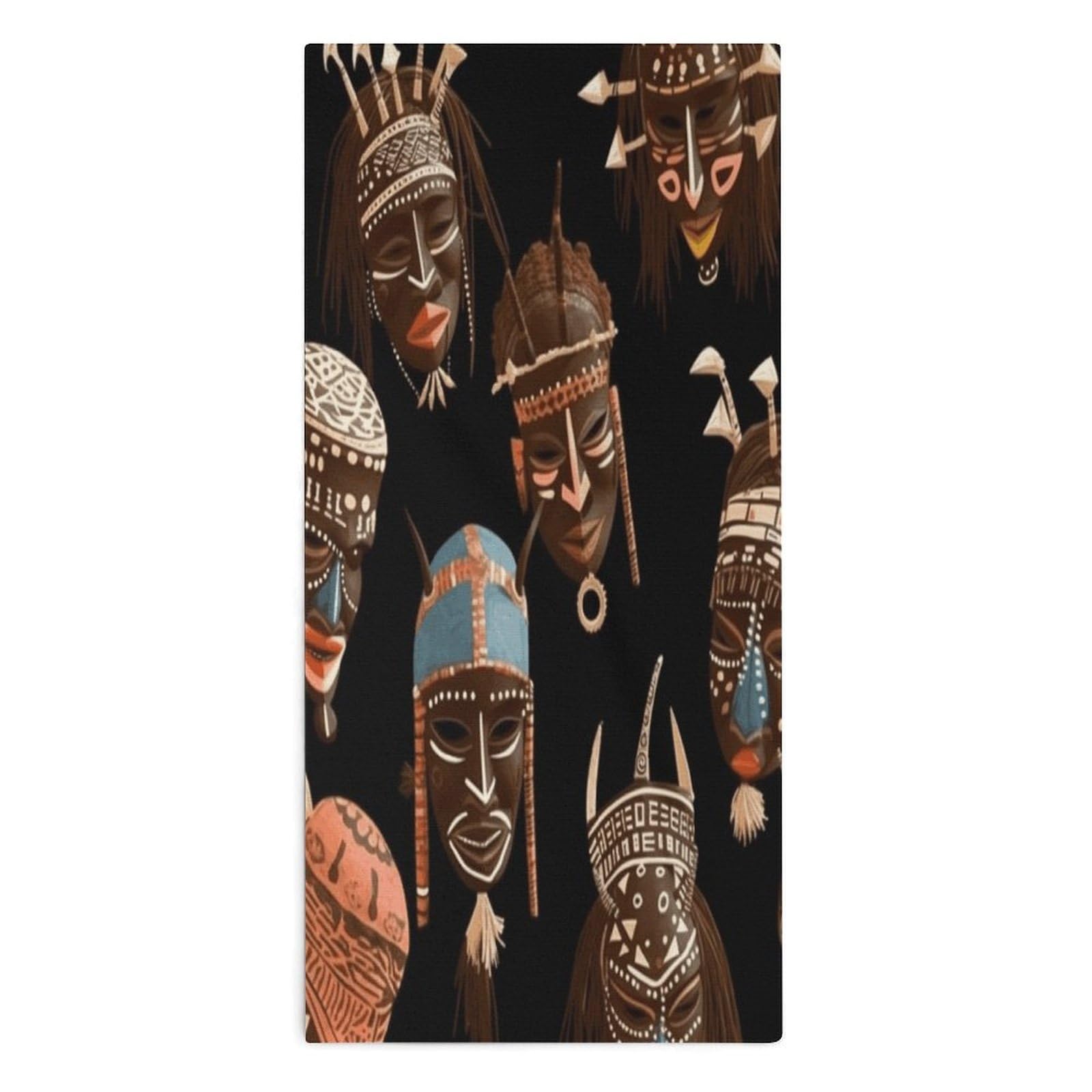 YUXBVKRS African Ritual Ethnic Tribal Hand Towels for Bathroom 14x29 Inch