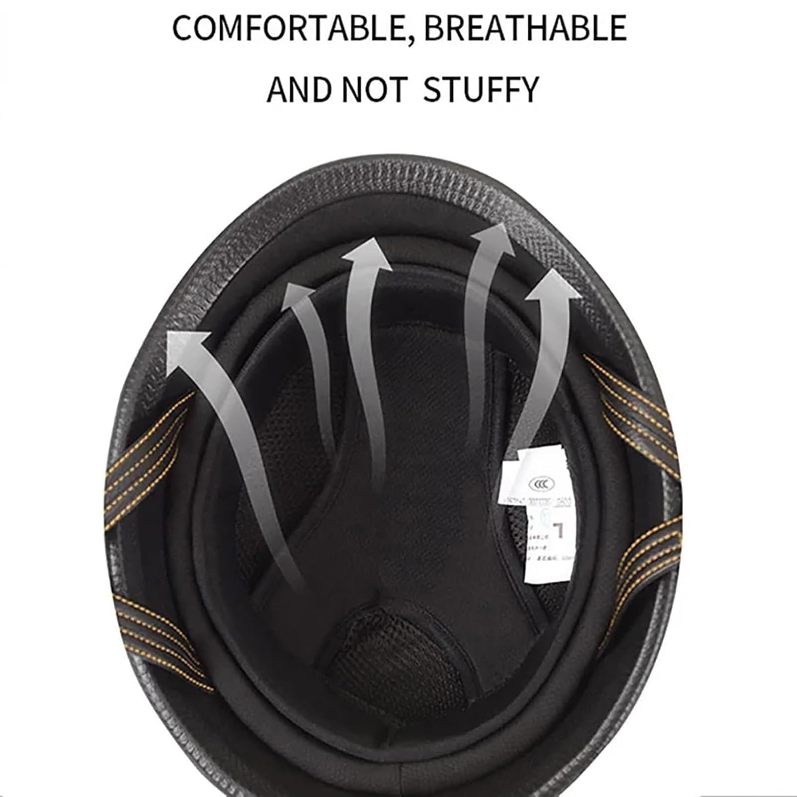 EBAYIN Casco Jet Caschi Cromwell Casco Mezzo Casco Moto Vintage Casco Jet Stile Tedesco Casco Scooter DOT Omologato ECE for Uomo Donna Casco Protettivo for Adulti(C3,XXXL(65~66cm))