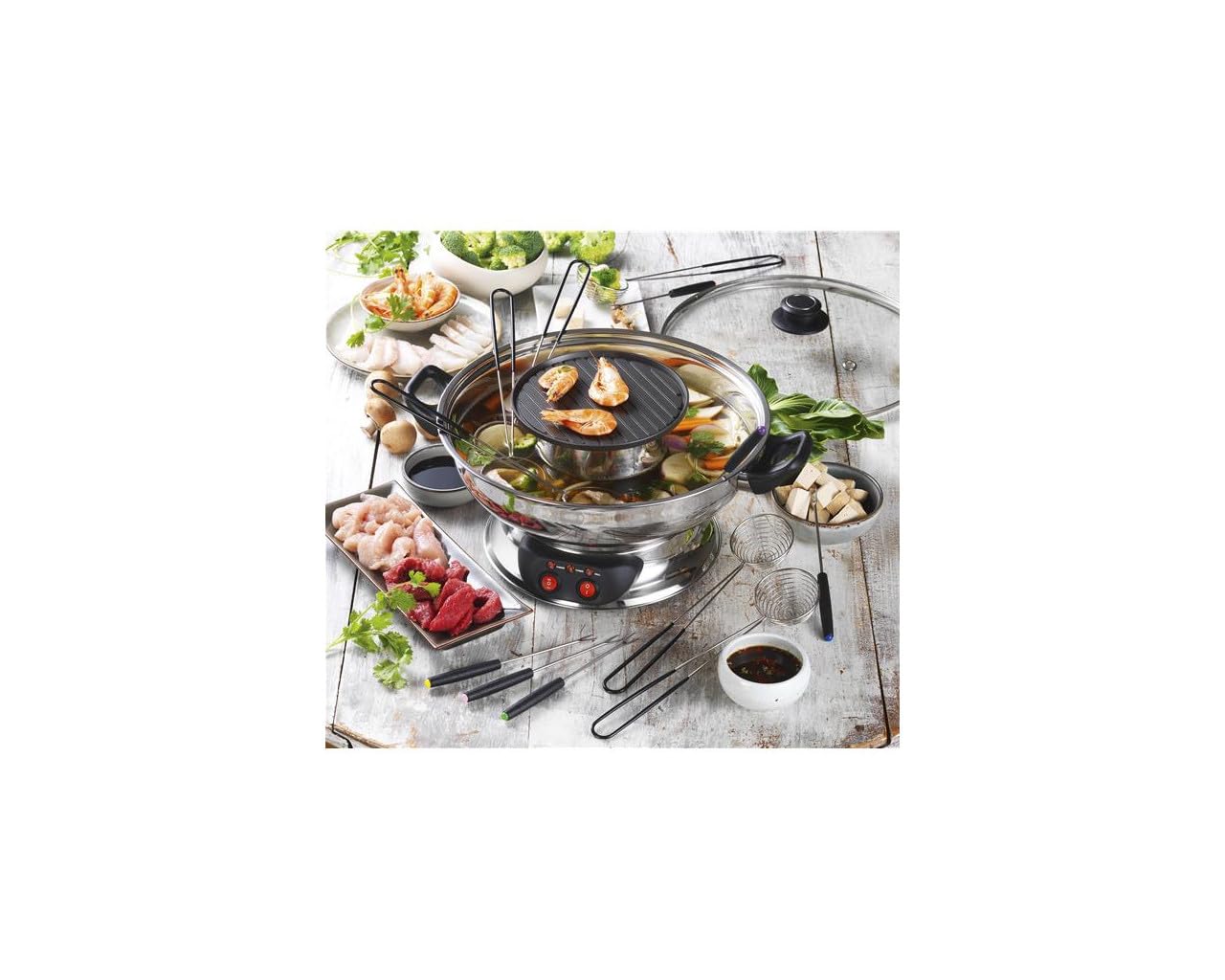 Fondue-Set 1950w 6 Gabeln - KCPFONDASIA