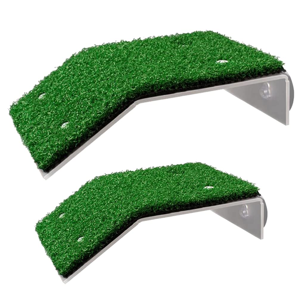 YARNOW Piattaforma di Basking per Tartarughe 2 Pezzi in Pp Verde