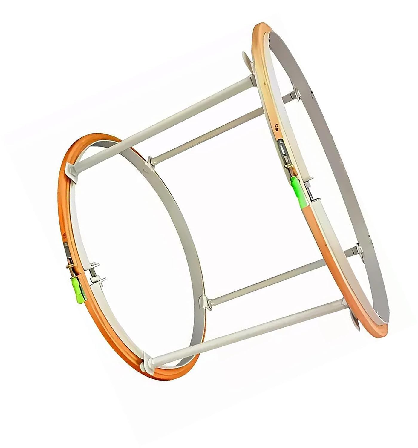 bestubuy 2 in 1 16 and 18 inch aari stand white color with 16 and 18 inch wooden ring