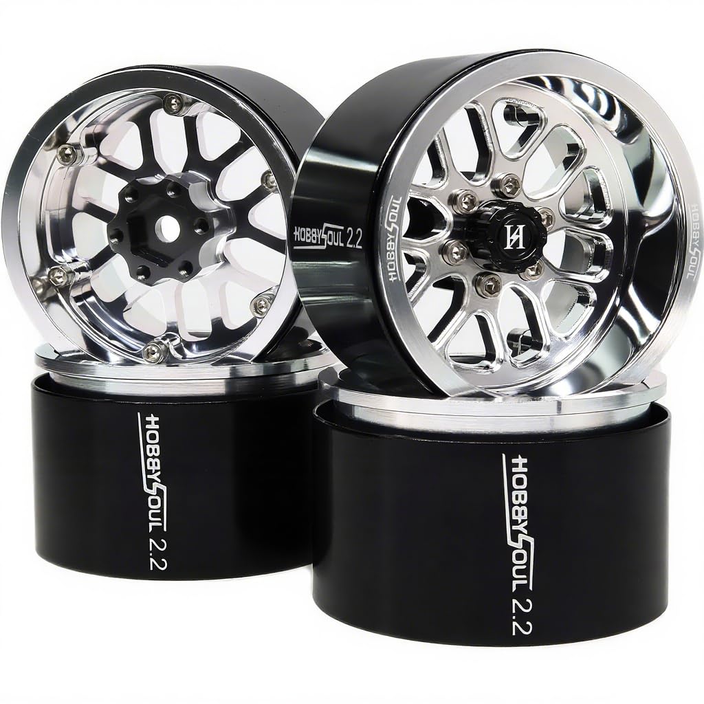 Amazon.com: HOBBYSOUL RC 2.2 Beadlock Wheels 40mm Wide 4-Pack Fits