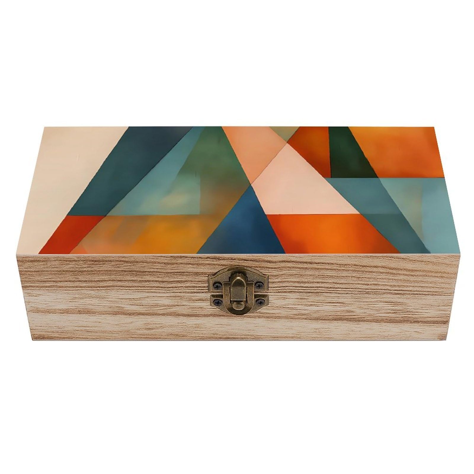 HLBSDM Vintage Mid Century Modern Square Retro Wooden Storage Box Jewelry Art Gift Boxs Decorative Keepsake Boxes