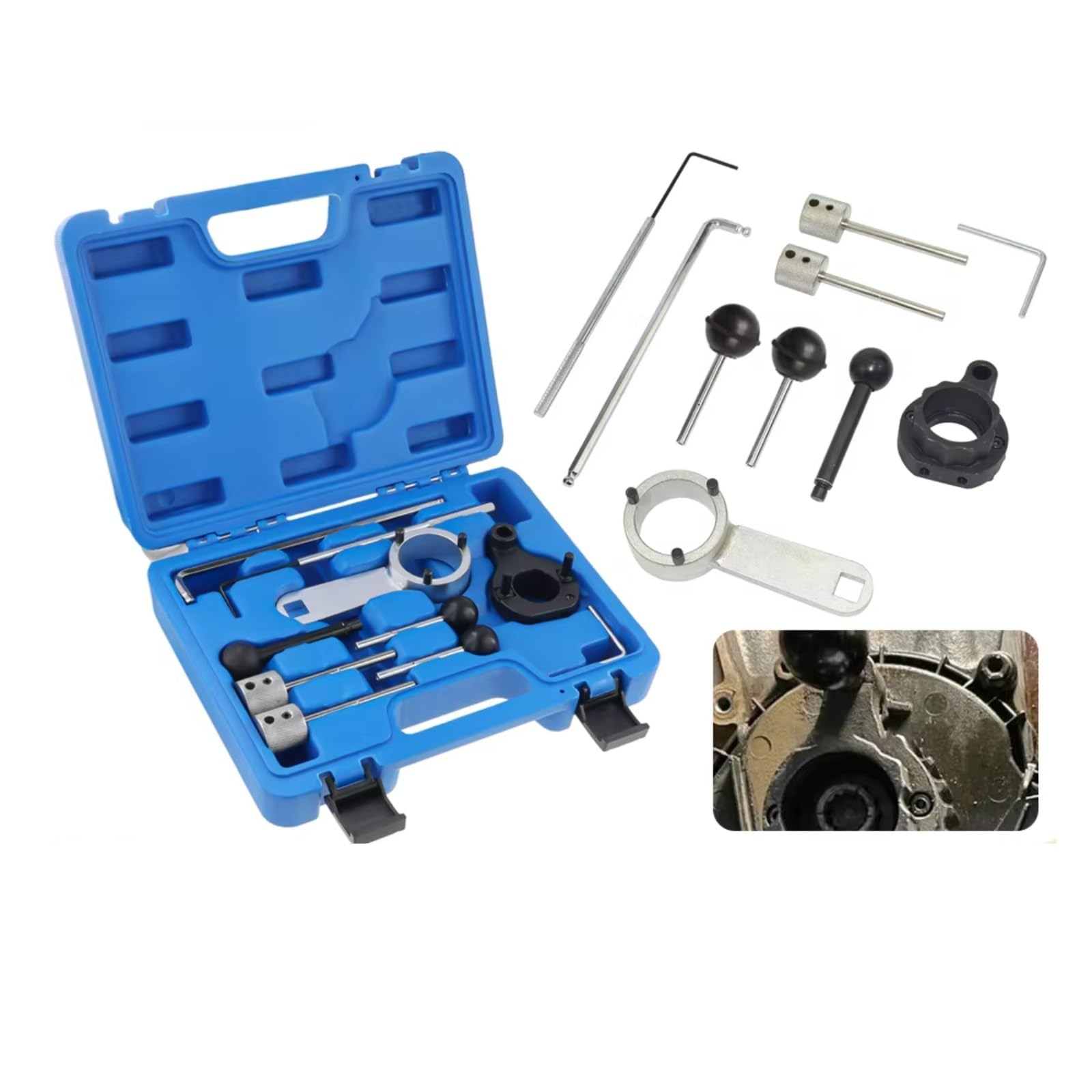 Compatible con Skoda 1,4 1,6 2,0, Motor Diésel, Eje De Leva, Correa De Distribución, Herramienta De Mantenimiento, Herramientas T10265 T10060A T10051 Kit Calado Distribucion