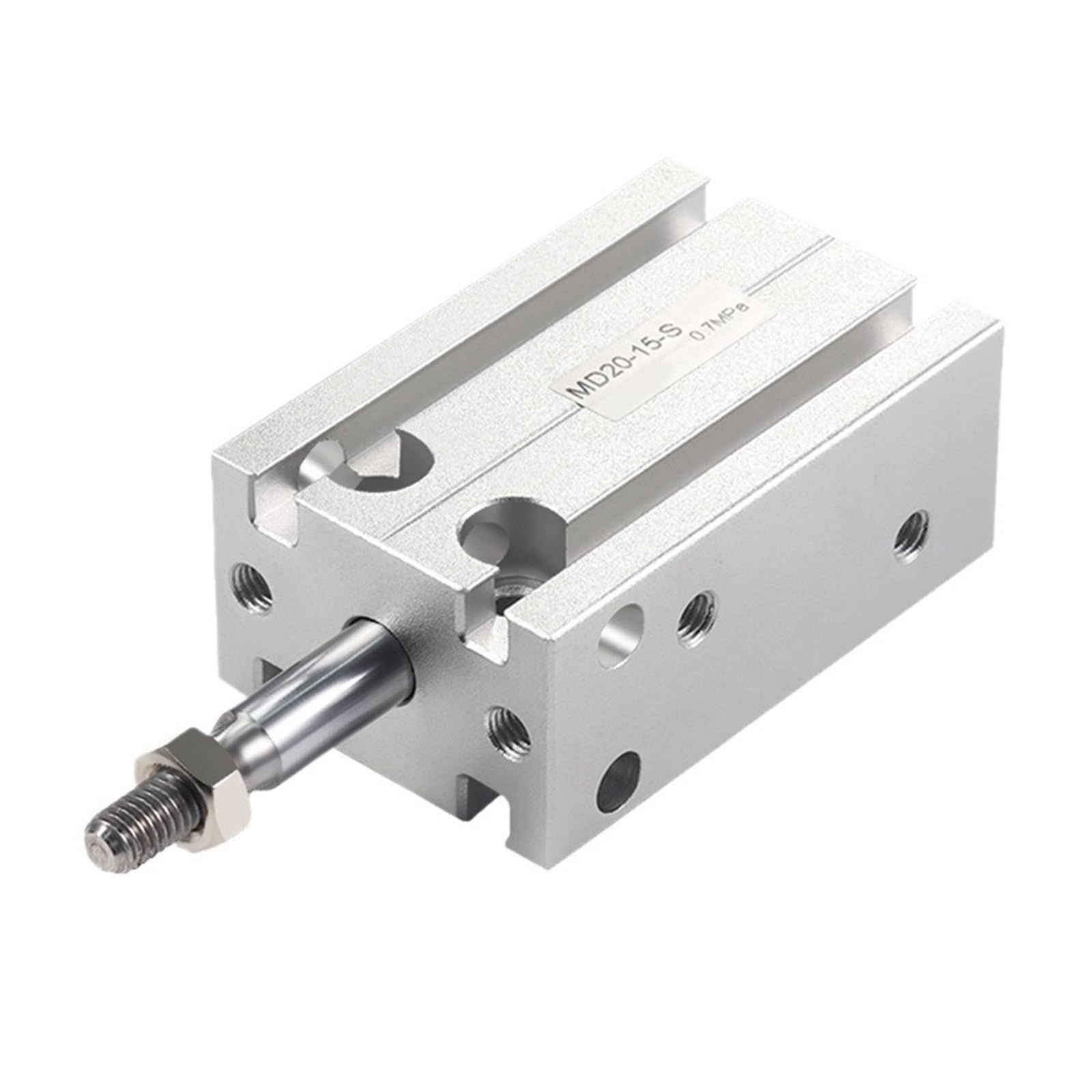 Cilindro neumático de aire MD20/25/32 de carrera de 5 a 60 mm, cilindros de montaje libre magnéticos, 1 unidad(Stroke 5mm Magnetic,MD20)