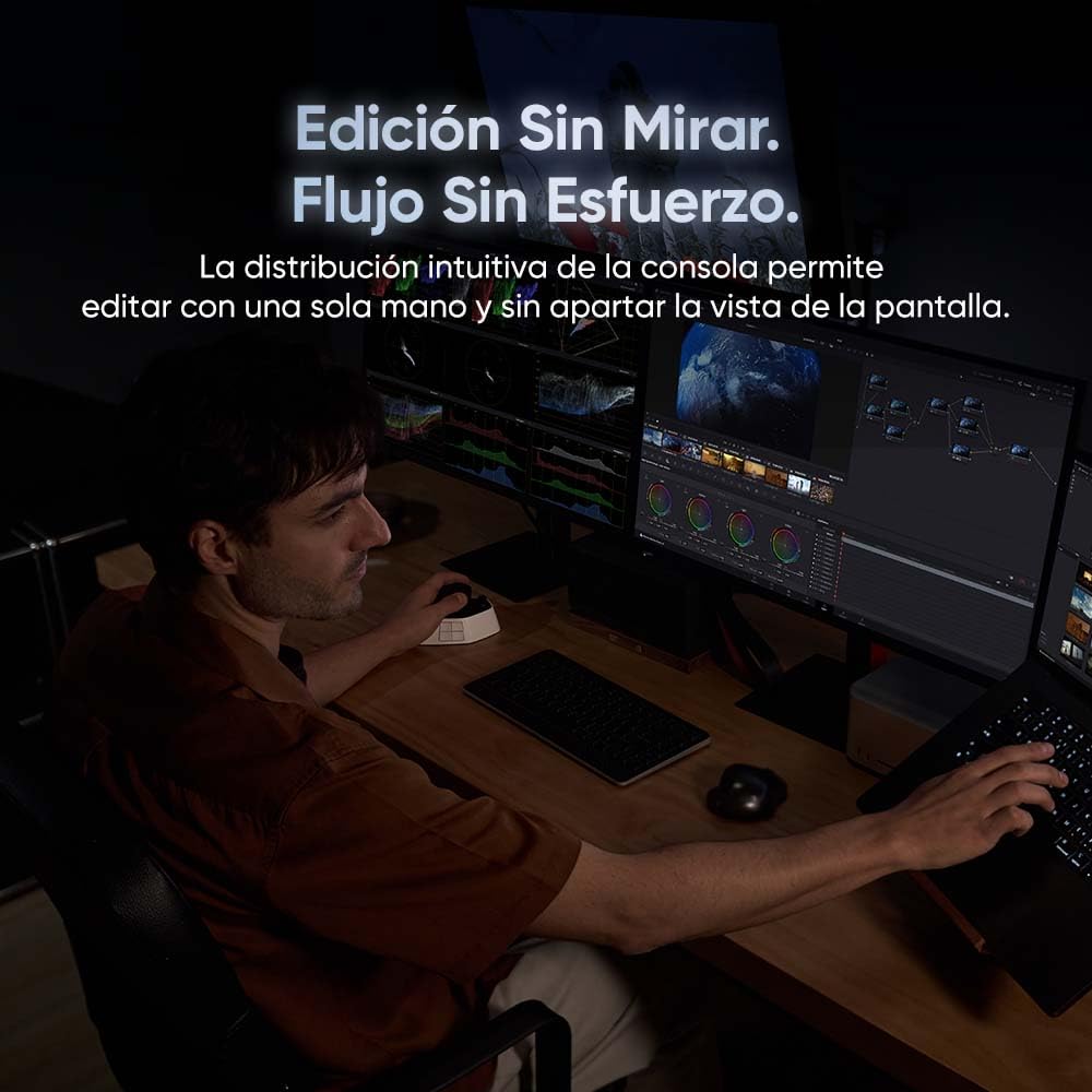 XPPen Pilot Pro - Consola de Edición de Vídeo y Fotografía, Controlador de Joystick Creativa Bluetooth, Uso con Photoshop, Lightroom, Premiere, Davinci, Capcut y más, para Windows/macOS