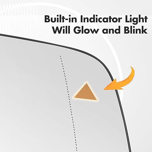 Miniatura 3 de Cristal de repuesto para espejo lateral derecho del pasajero para Jeep Grand Cherokee 2013-2020 y Dodge Durango 2014-2019  Espejos calefactables,