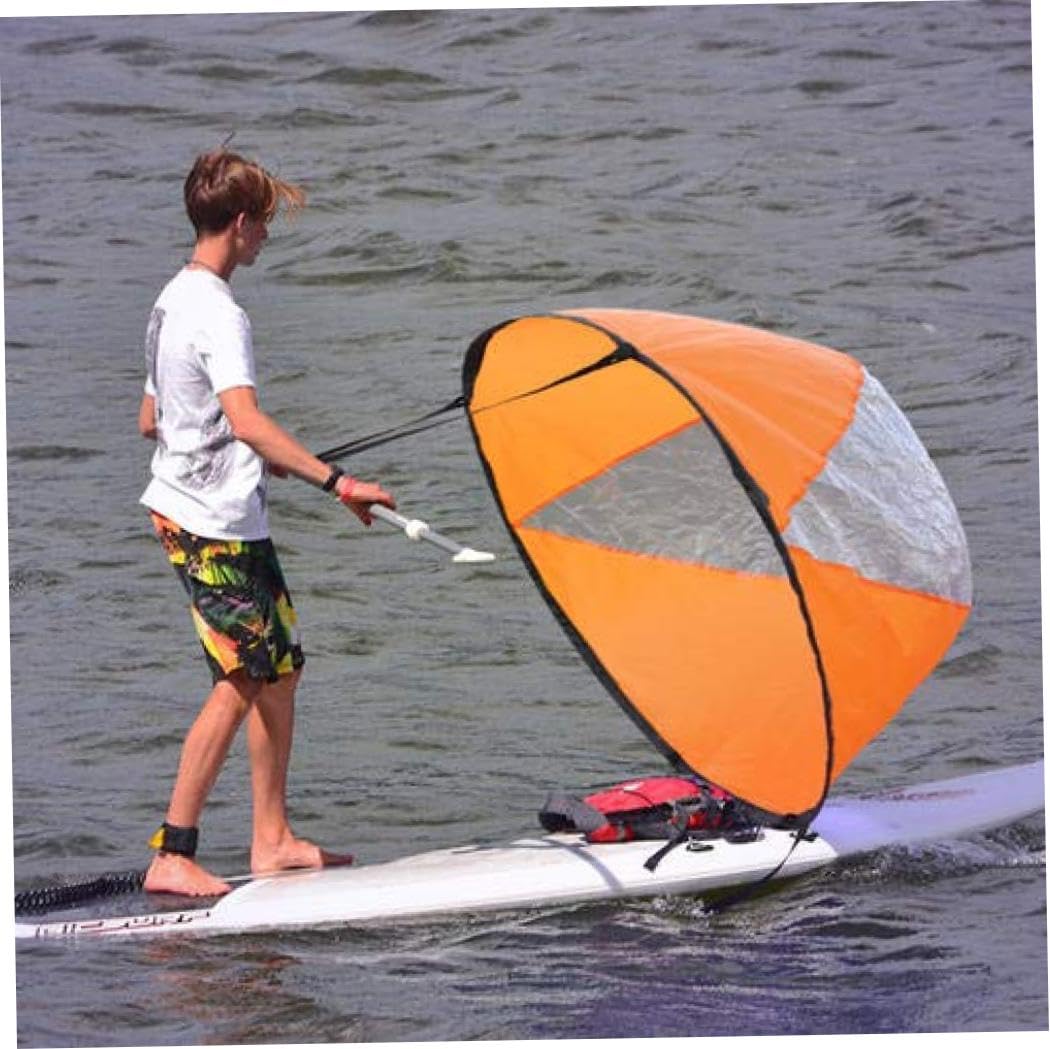 Kit a Vela del sottovento 42 Pollici Kayak Volto Accessori per Paddle Board per Kayak per Barca a Vela in Barca a Vela Canoa Arancione Kayak Hardware