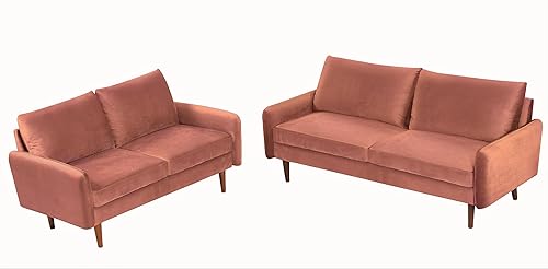 Container Furniture Direct Kent - Juego de sofá de 2 piezas para salas de estar modernas y espacios compactos, muebles de estudio con diseño